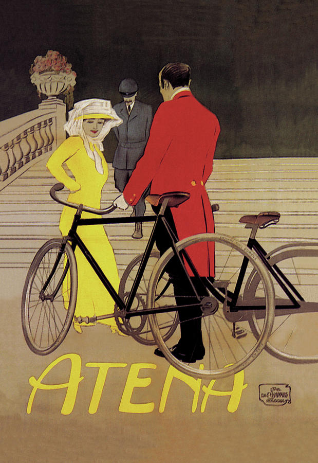 Atena Bicycles Painting by Anonymous