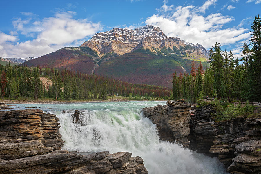 Waterfall Photograph - Athabasca Falls by Eunice Gibb