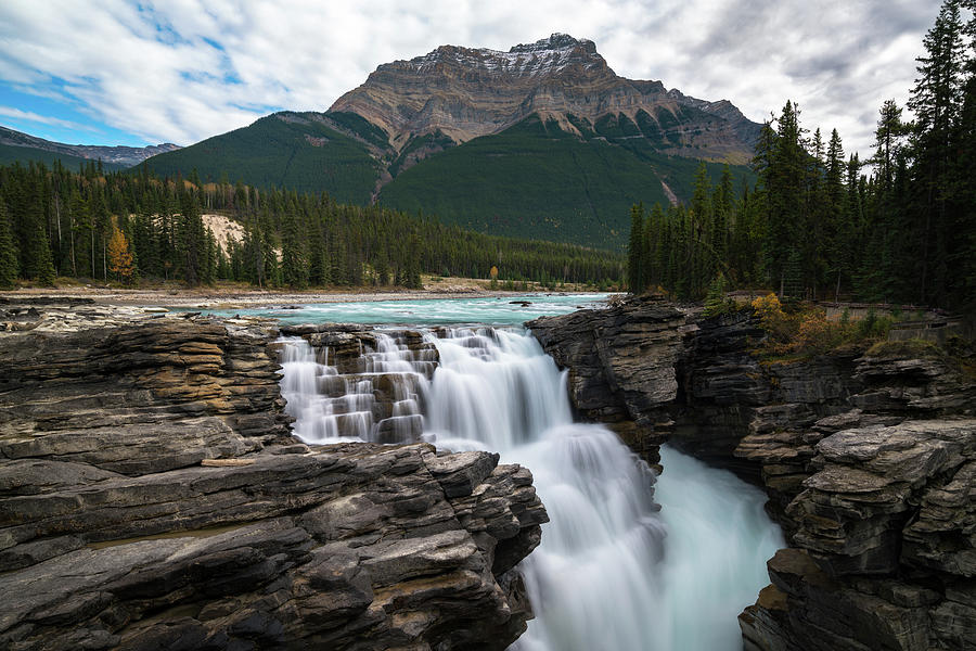 Athabasca Falls in the Canadian Rockies Photograph by James Udall