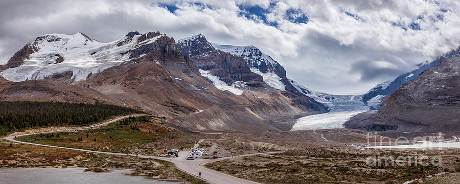 Athabasca Glacier Panorama Photograph by Alma Danison