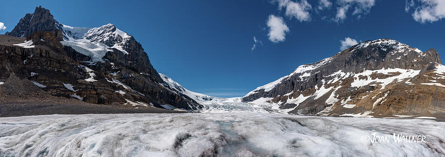 Athabasca Glacier - Panorama Photograph by Joan Wallner