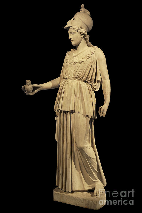 Athena Holding A Bird Photograph by David Parker/science Photo Library