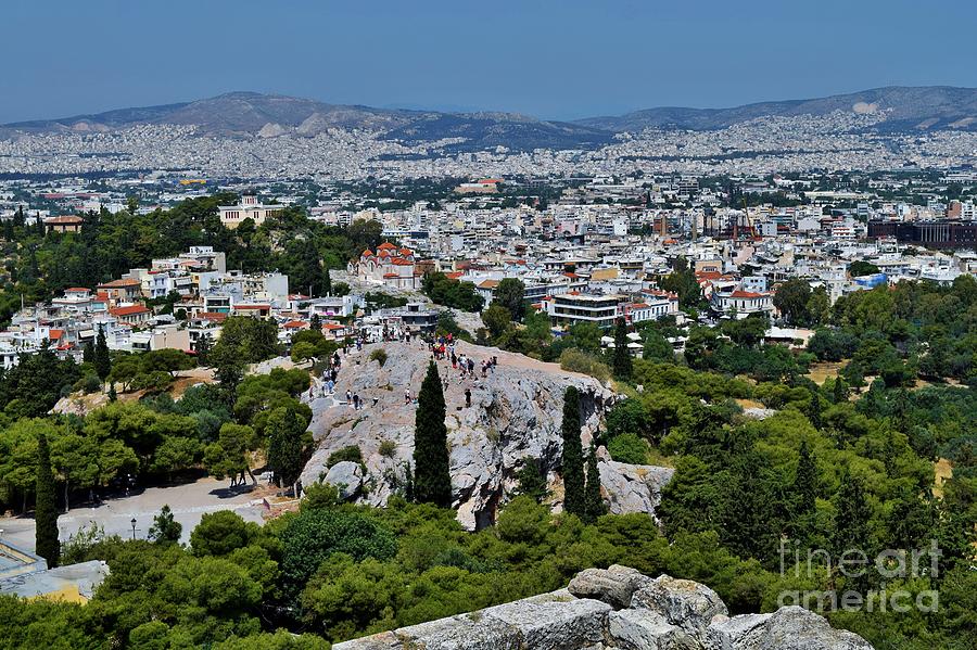 Athenian Acropolis View - Then And Now Photograph by Janet Marie