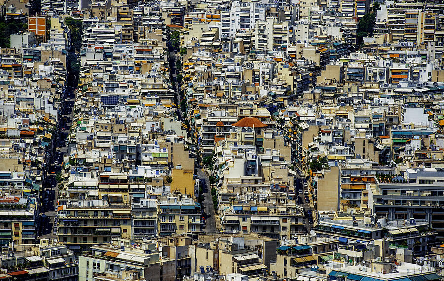 Architecture Photograph - Athens Urban 5 by Rabia Basha