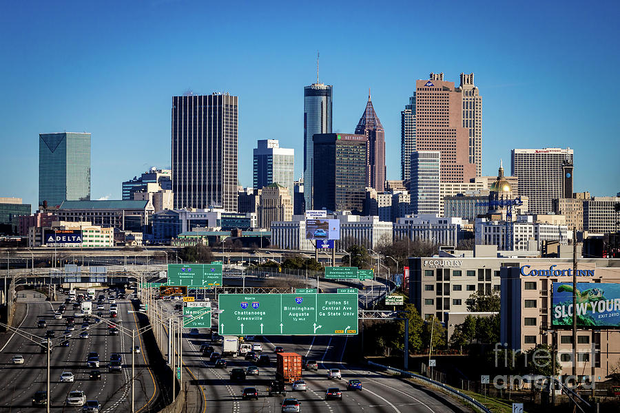 Atlanta GA Skyline from South Photograph by Sanjeev Singhal