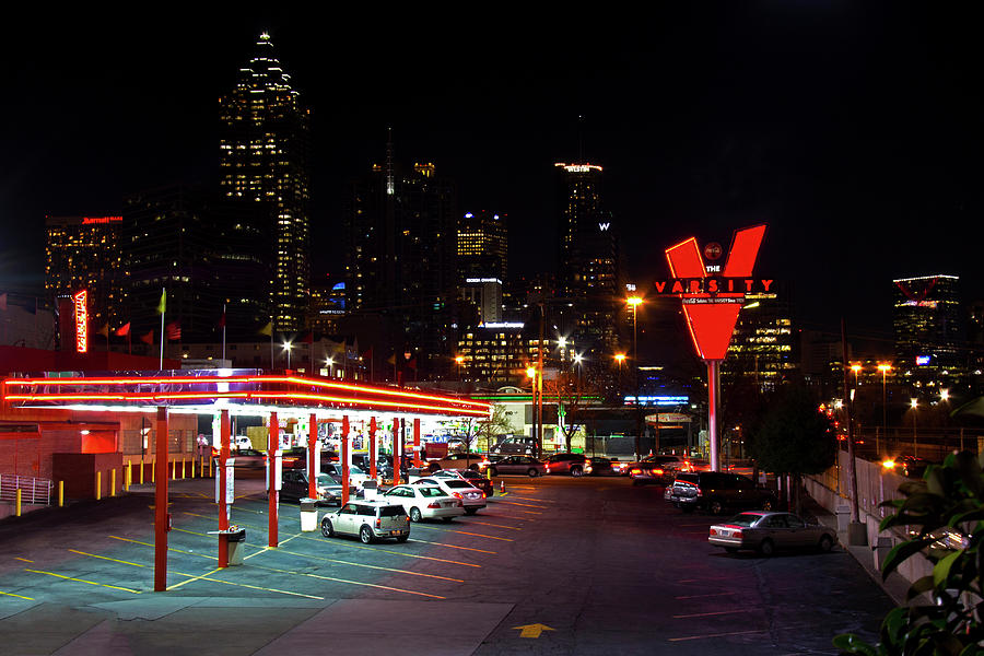 Atlanta, Georgia - The Varsity Drive-in Photograph by Richard Krebs