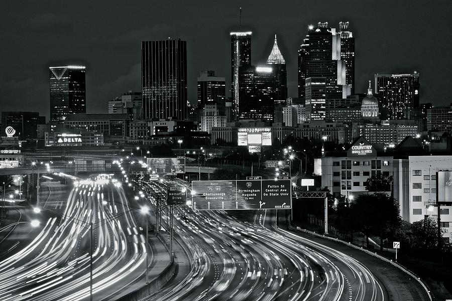 Atlanta Photograph - Atlanta Heavy Traffic by Frozen in Time Fine Art Photography