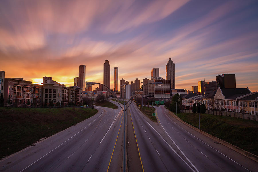 Atlanta Skyline From The Jackson Street Photograph by Ryan Murphy
