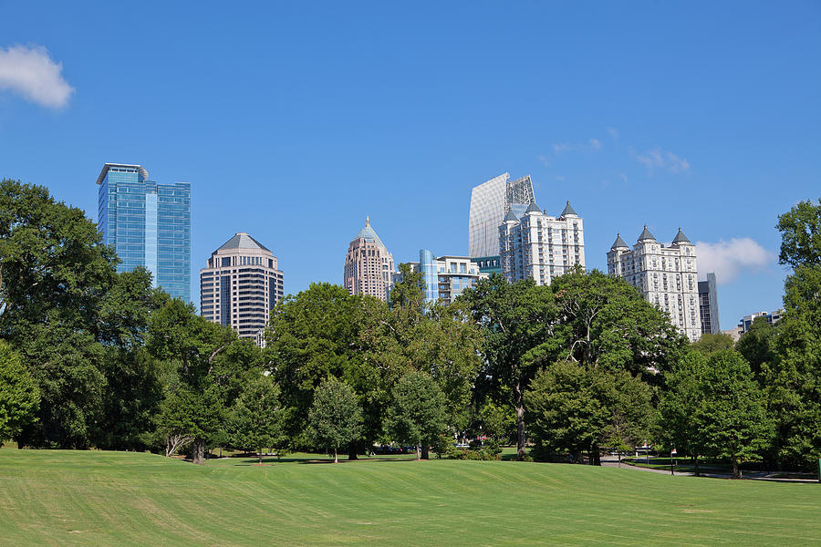 Atlanta Skyline From The Park Photograph by Marilyn Nieves