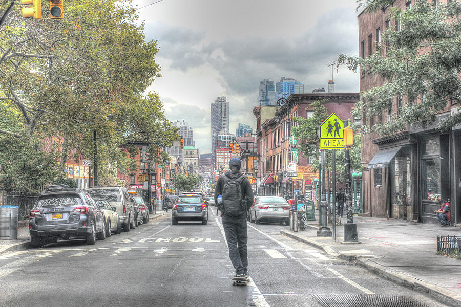 Brooklyn Photograph - Atlantic Ave Skateboard by Robert Goldwitz Brooklyn Photograph - Atlantic Ave Skateboard by Robert Goldwitz