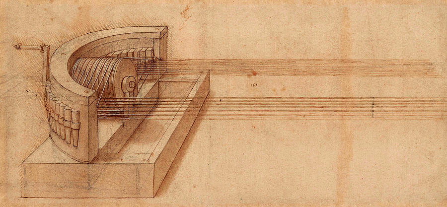 Leonardo Da Vinci Painting - Atlantic Codex - Codex Atlanticus, f 12 recto by Leonardo da Vinci