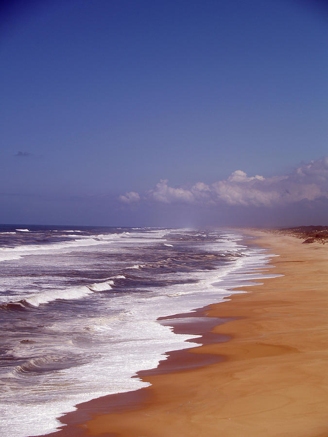 Atlantic Oceans Coastline, Empty Beach Photograph by Laine Zunte