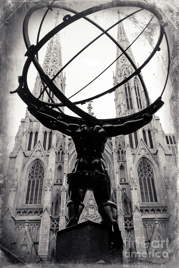 Atlas Holding the Heavens at Rockefeller Center Photograph by John Rizzuto