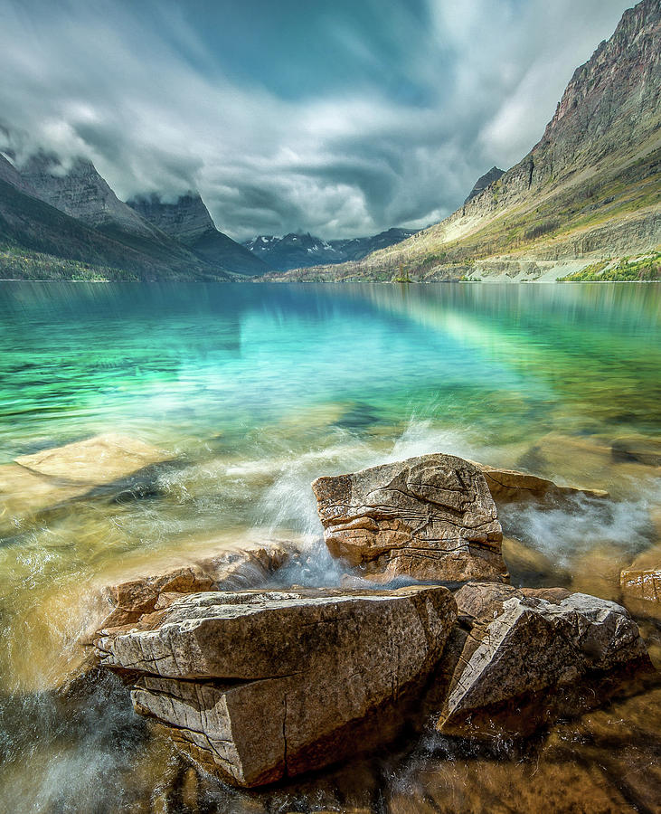 Atmospheric / St. Mary Lake, Glacier National Park by Nicholas Parker Atmospheric / St. Mary Lake, Glacier National Park by Nicholas Parker