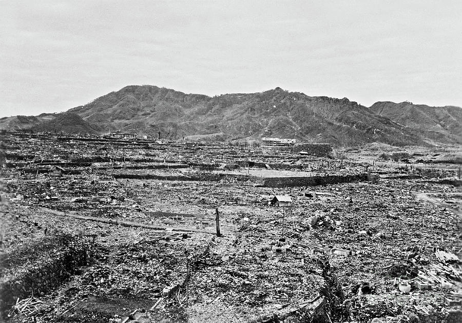 City Photograph - Atomic Bomb Destruction by Us National Archives And Records Administration/science Photo Library