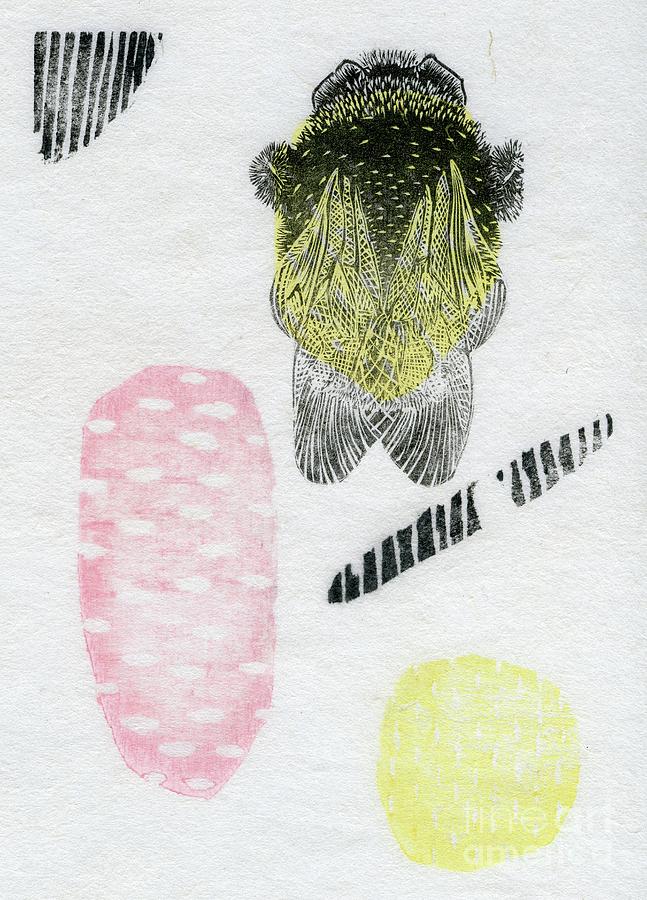 Atomic Bumblebee, 2013 Watercolour And Oil On Washi Painting by Bella Larsson