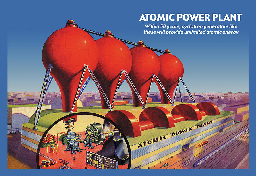 Atomic Power Plant Painting by Howard Duffin