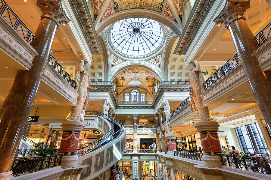 Atrium In Forum Shopping Mall At Photograph by Sylvain Sonnet