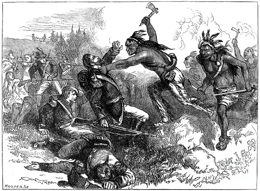 Attack Of Indians At Fort Dearborn Drawing by Print Collector