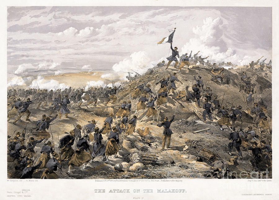 Attack On The Malakoff Redoubt On 7 Drawing by Heritage Images