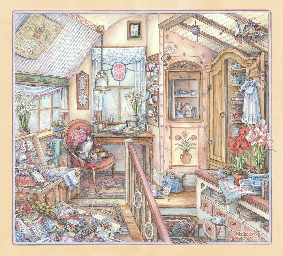 Attic Treasures Painting by Kim Jacobs Pixels