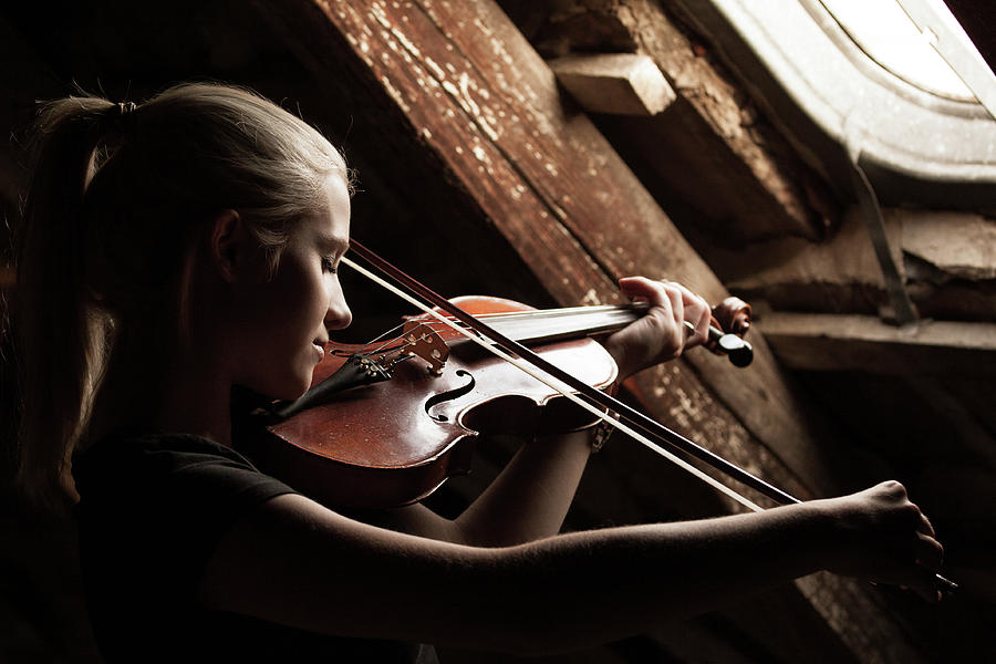 Attic Violin Photograph by Markus Gebauer