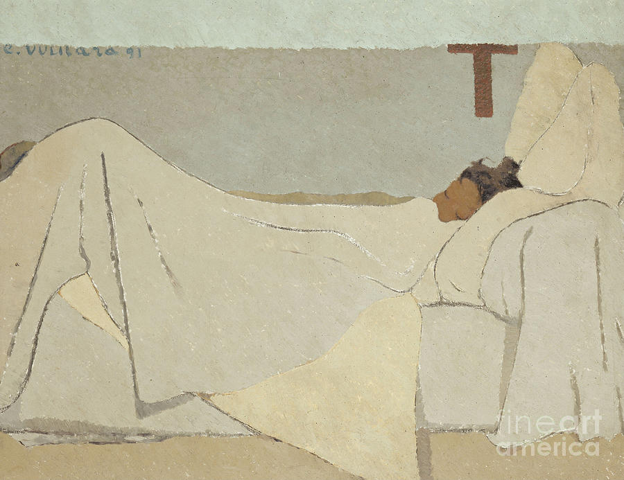 Au Lit In Bed, 1891. Artist Vuillard Drawing by Heritage Images