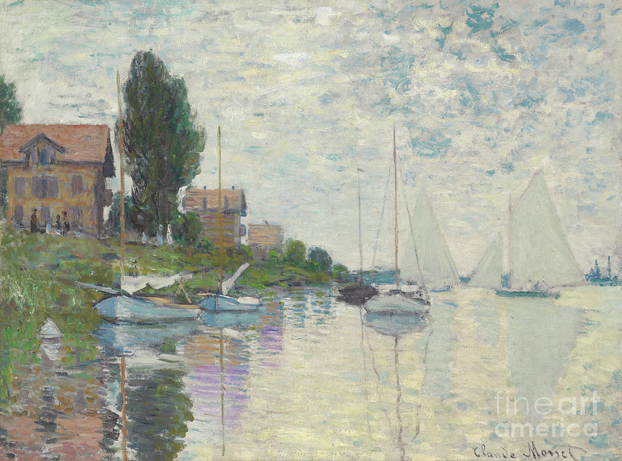 Au Petit-Gennevilliers, 1874 Painting by Claude Monet