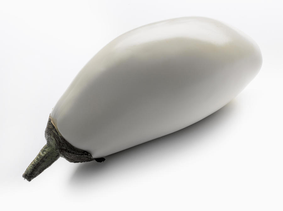 Spring Photograph - Aubergine Blanche White Eggplant by Studio - Photocuisine