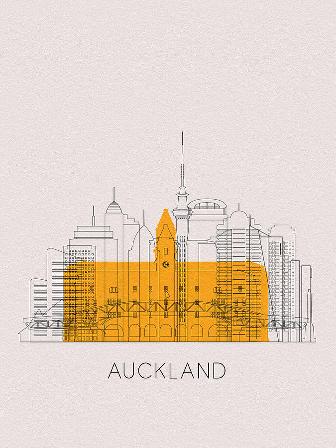 Auckland Landmarks Digital Art by Inspirowl Design