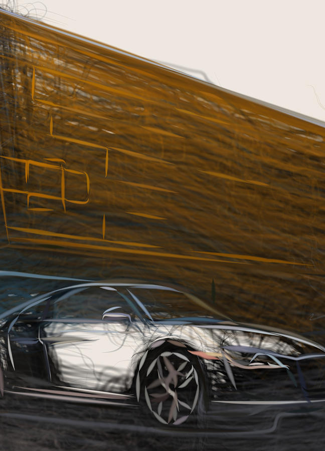 Audi R8 95 Digital Art by CarsToon Concept