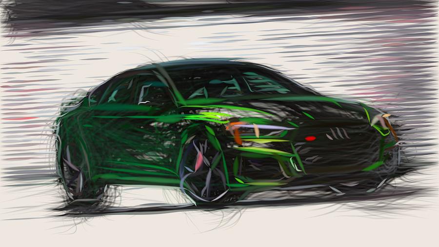 Audi RS5 Sportback Drawing Digital Art by CarsToon Concept