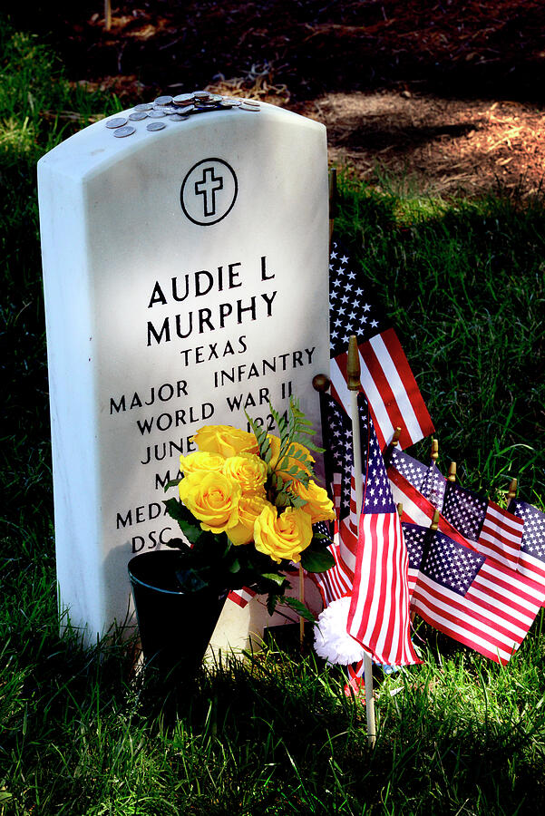 Audie Murphy at Arlington Photograph by Paul W Faust - Impressions of Light