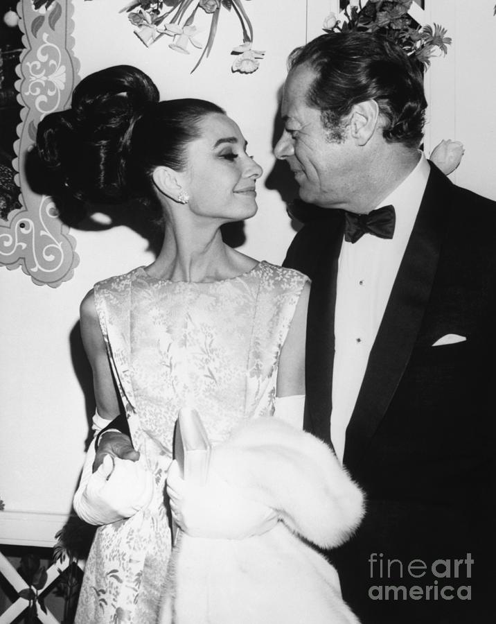 Audrey Hepburn & Rex Harrison @ Premiere Photograph by Bettmann