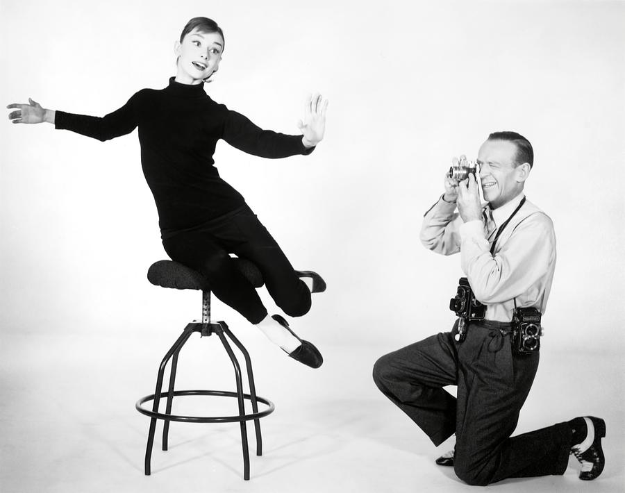AUDREY HEPBURN and FRED ASTAIRE in FUNNY FACE -1957-. Photograph by Album