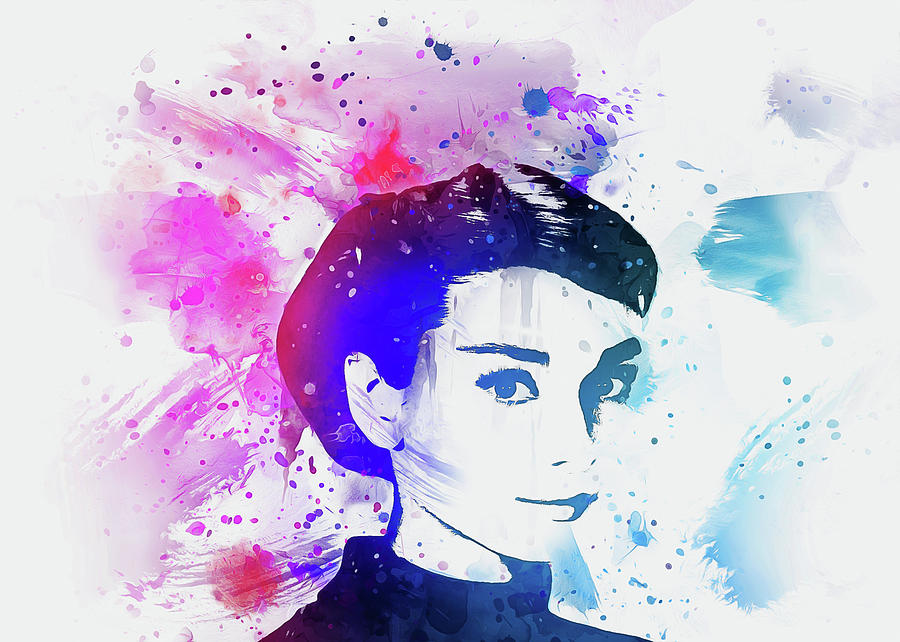Audrey Hepburn Art Digital Art by Ian Mitchell