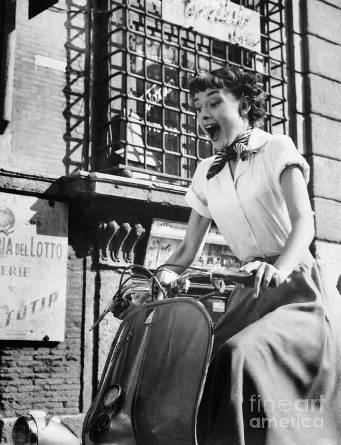 Audrey Hepburn In Roman Holiday Photograph by Bettmann