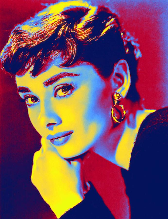 Audrey Hepburn Neon art by Ahmet Asar Painting by Celestial Images ...