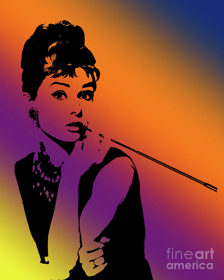 Audrey Hepburn Portrait Nr. 1004-2 Digital Art by Edit Voros - Fine Art ...