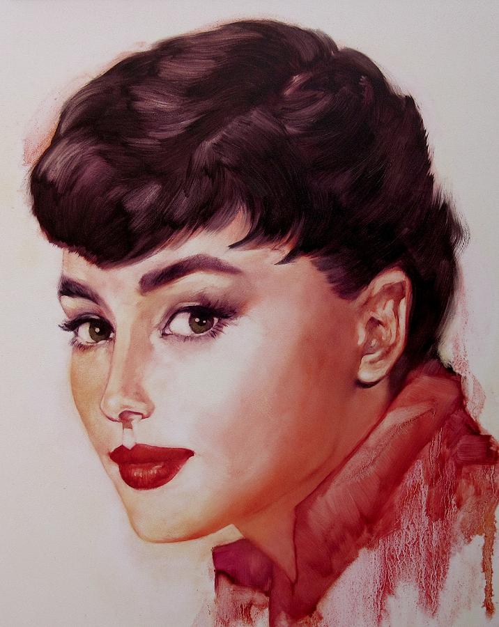 Audrey Hepburn Painting by Stuart Gilbert | Pixels