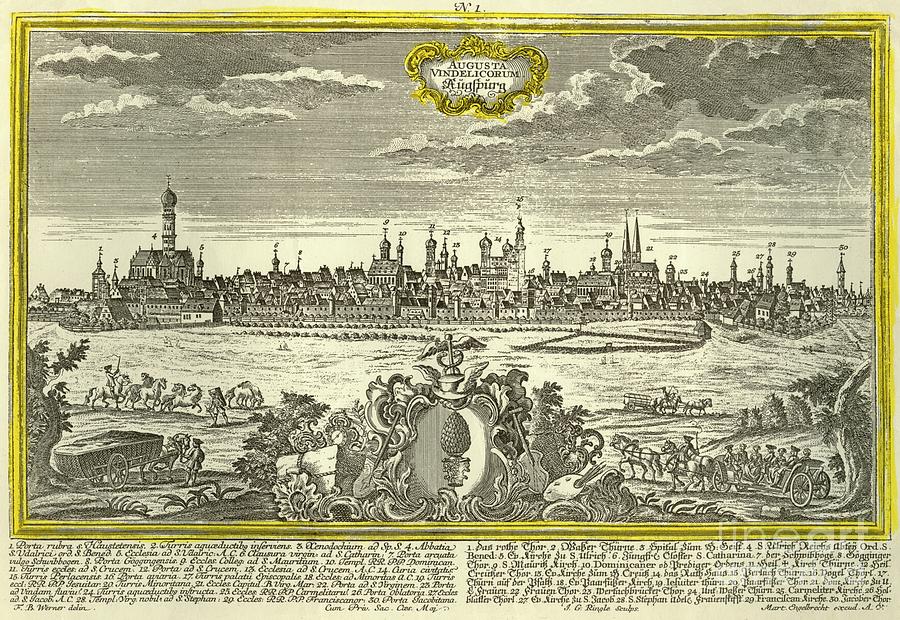 Augsburg Drawing by Print Collector