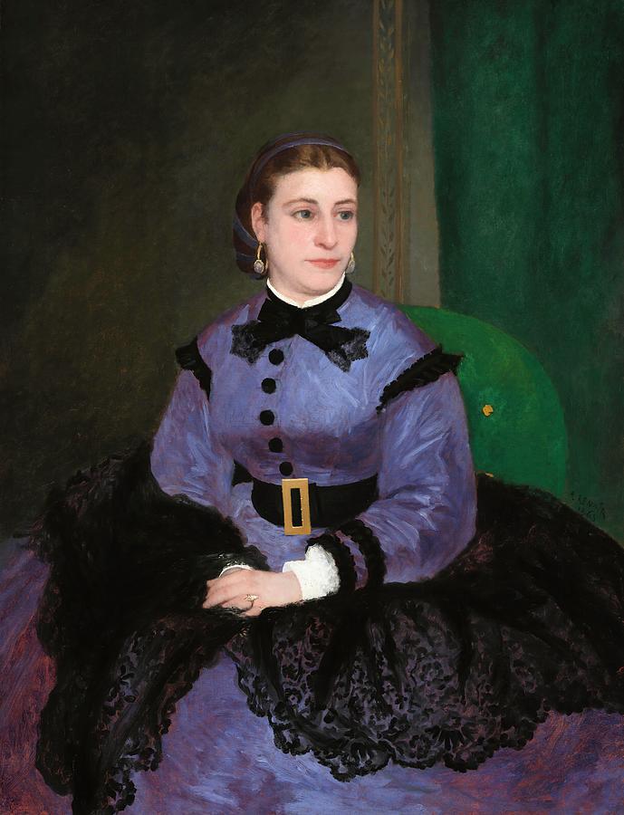 AUGUSTE RENOIR Mademoiselle Sicot, 1865. Painting by Auguste Renoir