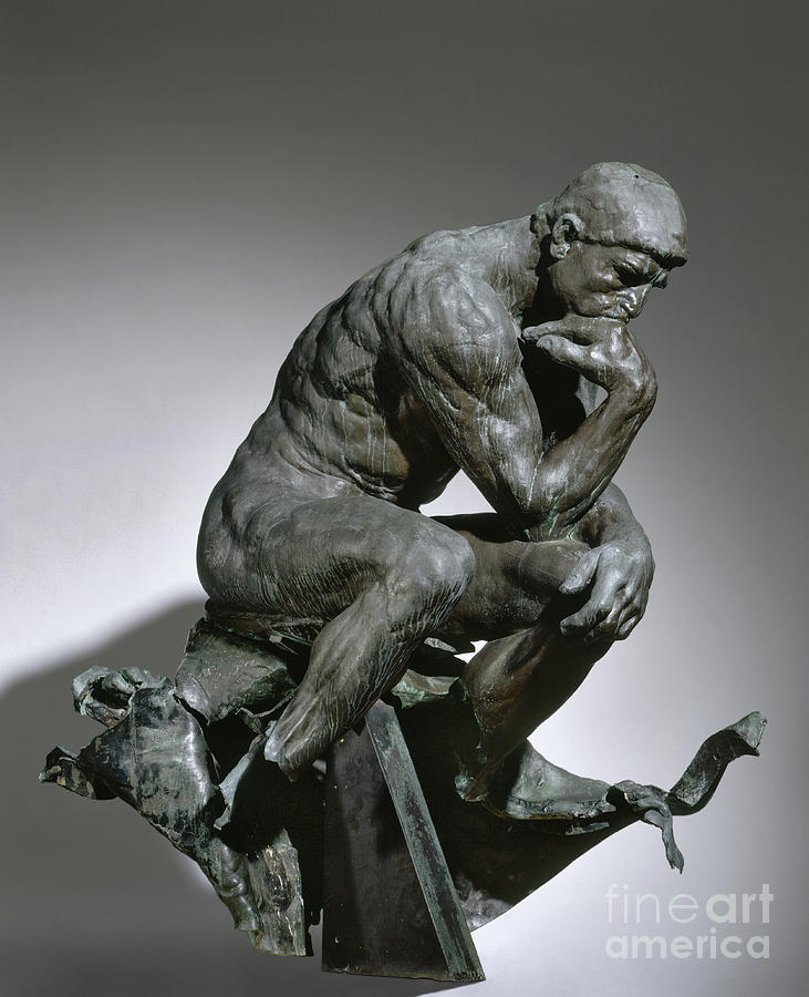 Auguste Rodin Sculpture - Auguste Rodin The Thinker by Auguste Rodin