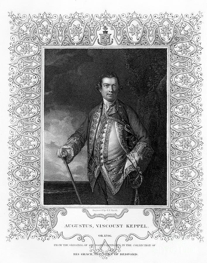 Augustus Keppel, Viscount Keppel Drawing by Print Collector