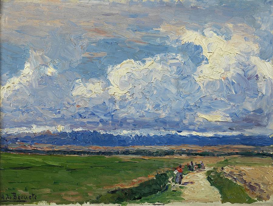 Aureliano de Beruete y Moret / Landscape, ca. 1910, Spanish School. Painting by Aureliano de Beruete -1845-1912-