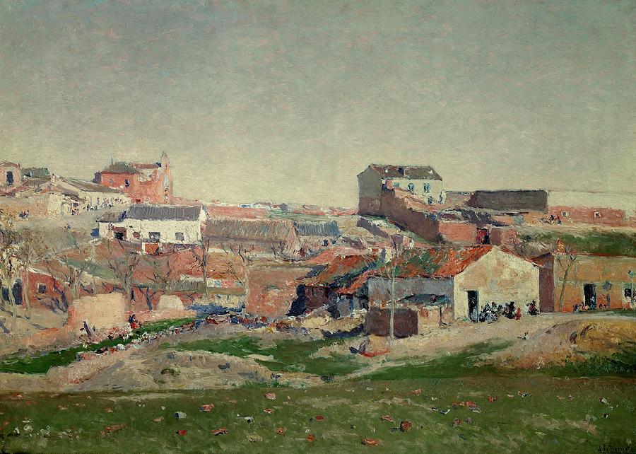 Aureliano de Beruete y Moret / The Outskirts of Madrid -the Neighborhood of Bellas Vistas-, 1906. Painting by Aureliano de Beruete -1845-1912-