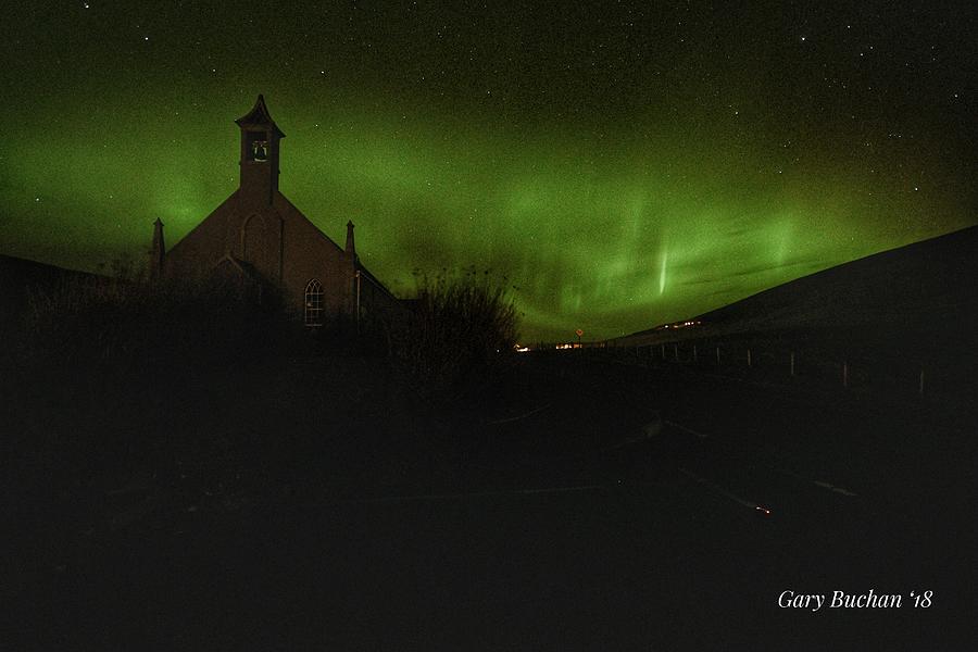 Aurora and the Church Photograph by Gary Buchan - Fine Art America