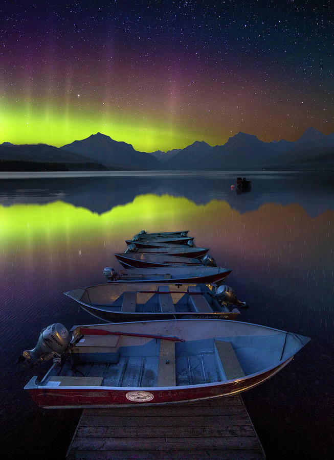 Aurora Display / Lake McDonald, Glacier National Park by Nicholas Parker Aurora Display / Lake McDonald, Glacier National Park by Nicholas Parker