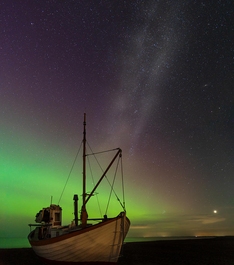 Aurora, Milkyway And Moon - September 2023 Photograph by Michael Ivshin Johansen