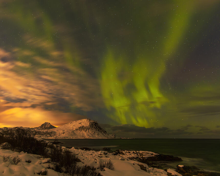 Aurora Over Arctic Shores Photograph by Chris Kong Aurora Over Arctic Shores Photograph by Chris Kong